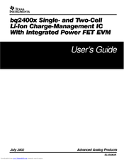 Texas Instruments bq2400 Series User Manual