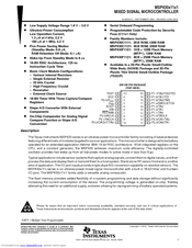 Texas Instruments MSP430x11x1 Specification Sheet