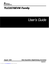 Texas Instruments TLC2578EVM User Manual