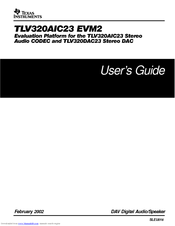 Texas Instruments TLV320AIC23 EVM2 User Manual