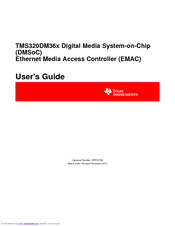 Texas Instruments TMS320DM36X User Manual
