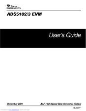 Texas Instruments ADS5102 EVM User Manual