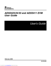 Texas Instruments ADS5423 EVM, ADS5424 EVM, ADS5433 EVM, ADS5411 EVM User Manual