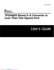 Texas Instruments TPS40003 User Manual