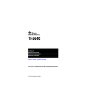 Texas Instruments TI-5640 Manual Book