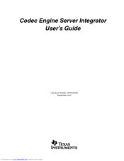 Texas Instruments Codec Engine Server User Manual