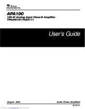 Texas Instruments APA100 User Manual