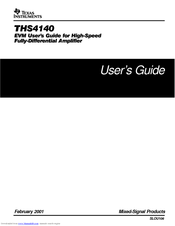 Texas Instruments THS4140 User Manual