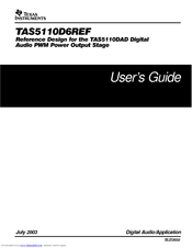 Texas Instruments TAS5110D6REF User Manual