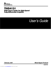 Texas Instruments THS4131EVM User Manual