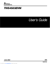 Texas Instruments THS4503EVM User Manual