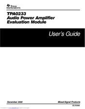 Texas Instruments TPA0233 User Manual