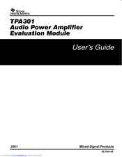 Texas Instruments TPA301EVM User Manual