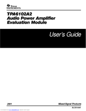 Texas Instruments TPA6102A2 User Manual