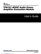 Texas Instruments TPA701 User Manual