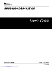 Texas Instruments ADS8412 EVM User Manual