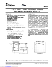 Texas Instruments TPS54810 Specification Sheet