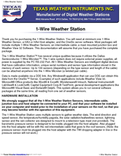 Texas Instruments Weather Radio User Manual