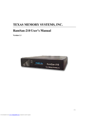Texas Memory Systems RamSam-210 User Manual