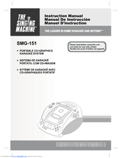 The Singing Machine SMG-151 Instruction Manual