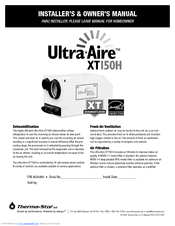 Therma-Stor Ultra-Aire XT150H Installer's & Owner's Manual