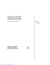 Thermador CIT362DS Installation Instructions Manual