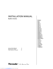Thermador POM301 Installation Manual