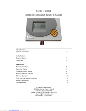 Thermo Technologies USDT 2004 Installation And User Manual