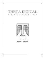 Theta Digital Intrepid Owner's Manual