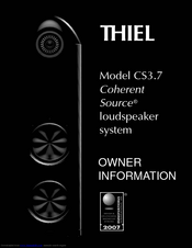 Thiel CS3.7 Owner's Information