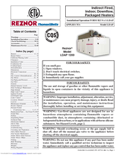 Thomas & Betts Reznor LDAP 1200 Installation & Operation Manual