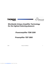 THORENS TEP 3800 User Manual