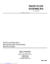 Tiger JD 62-6430 Mounting And Operating Instructions