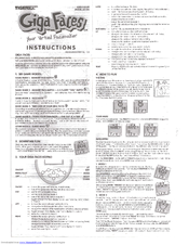 Tiger Electronics Giga Faces 65-103 Instructions
