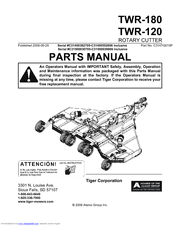 Tiger TWR-180 Parts Manual