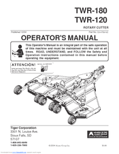 Tiger TWR-180 Operator's Manual