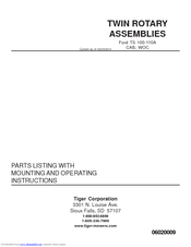 Tiger 6020009 Mounting And Operating Instructions