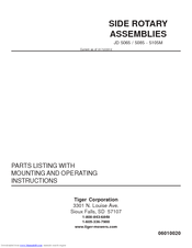 Tiger JD 5065 / 5085 - 5105M Mounting And Operating Instructions