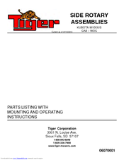 Tiger M105X/S Mounting And Operating Instructions