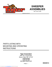 Tiger SWEEPER Mounting And Operating Instructions