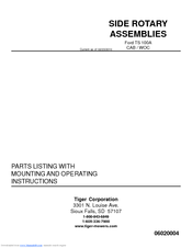Tiger TS 100A Mounting And Operating Instructions