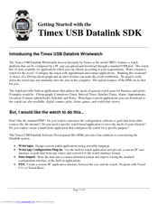 Timex M851 Getting Started Manual