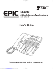 TMC EPIC ET4000 User Manual