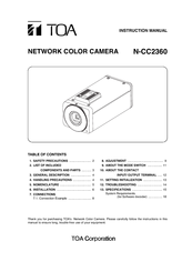 Toa Netcansee N-CC2360 Instruction Manual