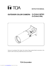 Toa C-CV44-3 NTSC Instruction Manual