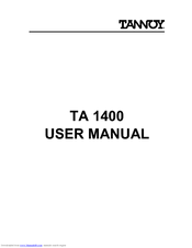 Tannoy TA 1400 User Manual