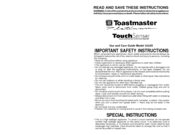 Toastmaster 3332S Use And Care Manual