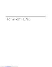 TomTom Car Navigation System  ONE User Manual