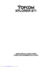 Topcom Xplorer 871 Quick Installation Manual
