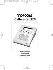 Topcom CALLMASTER 220 Operating Manual